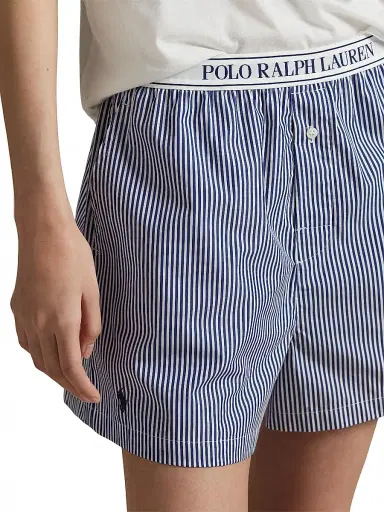 Polo Ralph Lauren Women's Shirting Stripes 2-Pack Striped Boxer Shorts - Hydrangea Beacon Blue | Thumbnail 7 Polo Ralph Lauren Women's Shirting Stripes 2-Pack Striped Boxer Shorts - Hydrangea Beacon Blue | Thumbnail 7