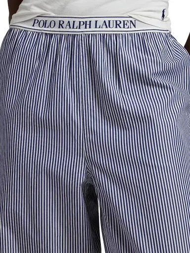 Polo Ralph Lauren Women's Shirting Stripes Striped Cotton Pants - White Cloud Beacon Blue | Thumbnail 5 Polo Ralph Lauren Women's Shirting Stripes Striped Cotton Pants - White Cloud Beacon Blue | Thumbnail 5