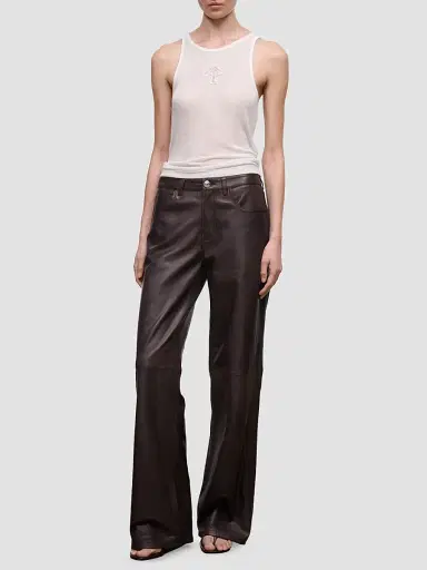 Staud Women's Gus Leather Pants | Thumbnail 2 Staud Women's Gus Leather Pants | Thumbnail 2