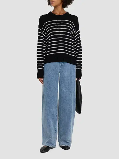Eileen Fisher Women's Roomy Wide-Leg Denim Trousers - Blue | Thumbnail 2 Eileen Fisher Women's Roomy Wide-Leg Denim Trousers - Blue | Thumbnail 2