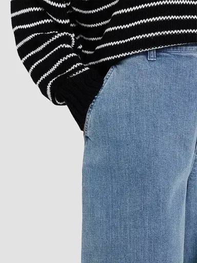 Eileen Fisher Women's Roomy Wide-Leg Denim Trousers - Blue | Thumbnail 5 Eileen Fisher Women's Roomy Wide-Leg Denim Trousers - Blue | Thumbnail 5