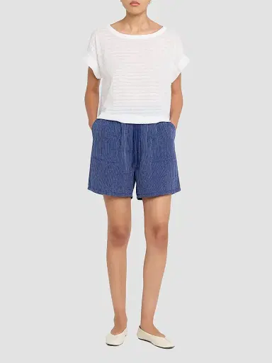 Eileen Fisher Women's Cotton Voile Box T-Shirt - White | Thumbnail 2 Eileen Fisher Women's Cotton Voile Box T-Shirt - White | Thumbnail 2