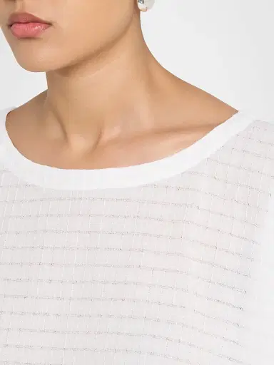 Eileen Fisher Women's Cotton Voile Box T-Shirt - White | Thumbnail 5 Eileen Fisher Women's Cotton Voile Box T-Shirt - White | Thumbnail 5
