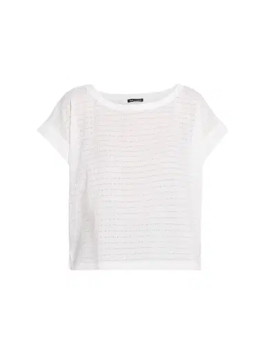 Eileen Fisher Women's Cotton Voile Box T-Shirt - White | Thumbnail 1 Eileen Fisher Women's Cotton Voile Box T-Shirt - White | Thumbnail 1