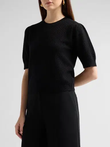 Frame Women's The Gathered Honeycomb Sweater | Thumbnail 4 Frame Women's The Gathered Honeycomb Sweater | Thumbnail 4