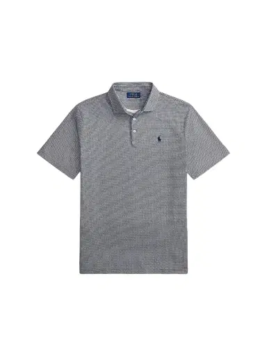 Polo Ralph Lauren Men's Houndstooth Cotton Interlock Short-Sleeve Polo Shirt - Fairway Newport Navy | Thumbnail 1 Polo Ralph Lauren Men's Houndstooth Cotton Interlock Short-Sleeve Polo Shirt - Fairway Newport Navy | Thumbnail 1
