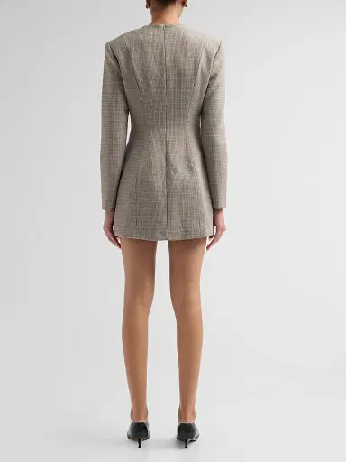 Ronny Kobo Women's Brette Houndstooth Minidress - Brown Multi | Thumbnail 3 Ronny Kobo Women's Brette Houndstooth Minidress - Brown Multi | Thumbnail 3