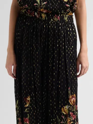 Hemant & Nandita Women's Floral Parachute Pants - Black | Thumbnail 5 Hemant & Nandita Women's Floral Parachute Pants - Black | Thumbnail 5