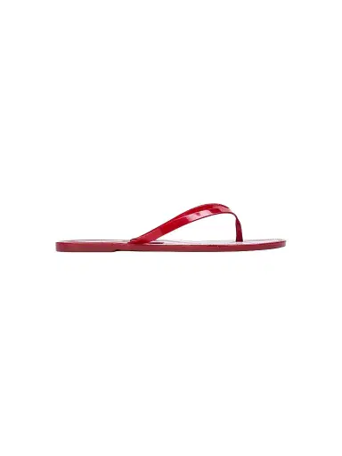 Black Suede Studio Women's Crystal PVC Stripe Flip Flops - Red Stripe Pvc - Size 11 | Thumbnail 1 Black Suede Studio Women's Crystal PVC Stripe Flip Flops - Red Stripe Pvc - Size 11 | Thumbnail 1