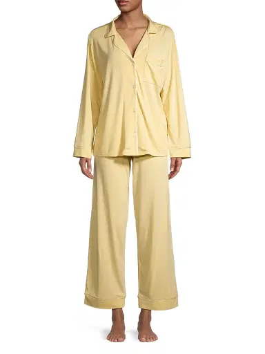 Eberjey Women's Gisele Long Pajama Set - Navy | Thumbnail 2 Eberjey Women's Gisele Long Pajama Set - Navy | Thumbnail 2