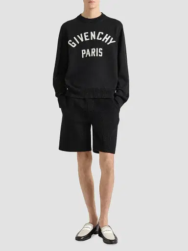 Givenchy Men's Couture Seam Sweater in Knit with Logo Detail - Black | Thumbnail 2 Givenchy Men's Couture Seam Sweater in Knit with Logo Detail - Black | Thumbnail 2
