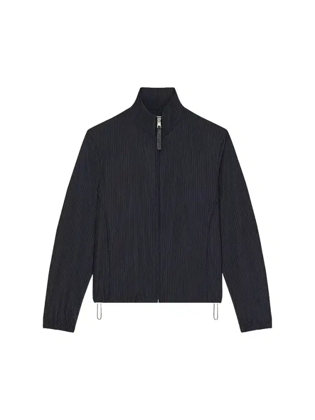 Men's Striped Blouson Jacket in Wool - Navy Men's Striped Blouson Jacket in Wool - Navy