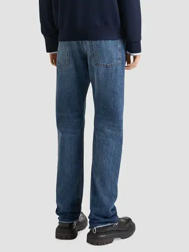 Givenchy Men's Straight Fit Jeans with Raw Details | Thumbnail 4 Givenchy Men's Straight Fit Jeans with Raw Details | Thumbnail 4
