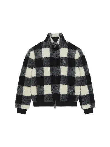 Givenchy Men's Checked Fleece Jacket - Black White | Thumbnail 1 Givenchy Men's Checked Fleece Jacket - Black White | Thumbnail 1