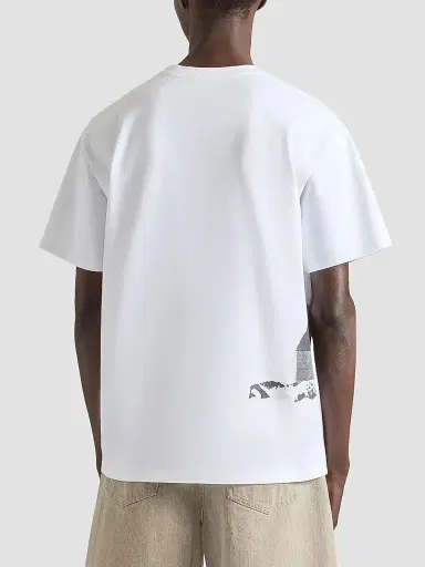 Givenchy Men's T-Shirt in Cotton with Ripped Paper Print - White | Thumbnail 5 Givenchy Men's T-Shirt in Cotton with Ripped Paper Print - White | Thumbnail 5