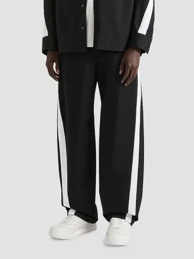 Givenchy Men's Couture Seam Pants in Cotton with Gros Grain Detail - Black - Size 38 | Thumbnail 3 Givenchy Men's Couture Seam Pants in Cotton with Gros Grain Detail - Black - Size 38 | Thumbnail 3
