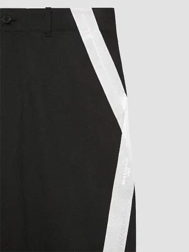 Givenchy Men's Couture Seam Pants in Cotton with Gros Grain Detail - Black - Size 38 | Thumbnail 5 Givenchy Men's Couture Seam Pants in Cotton with Gros Grain Detail - Black - Size 38 | Thumbnail 5