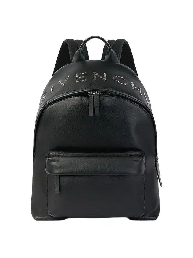 Men's Cargo Backpack in Leather with Studs - Black Men's Cargo Backpack in Leather with Studs - Black