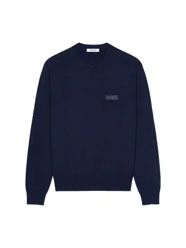 Givenchy Men's Sweater in Wool with Gros Grain Details - Night Blue | Thumbnail 1 Givenchy Men's Sweater in Wool with Gros Grain Details - Night Blue | Thumbnail 1