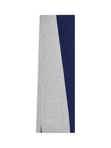 Givenchy Men's Bicolor Scarf in Wool and Cashmere - Midnight Blue Grey | Thumbnail 1 Givenchy Men's Bicolor Scarf in Wool and Cashmere - Midnight Blue Grey | Thumbnail 1