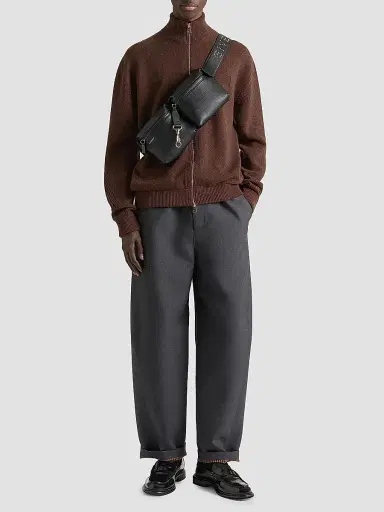 Givenchy Men's Cargo Belt Bag in Leather with Studs - Black | Thumbnail 2 Givenchy Men's Cargo Belt Bag in Leather with Studs - Black | Thumbnail 2
