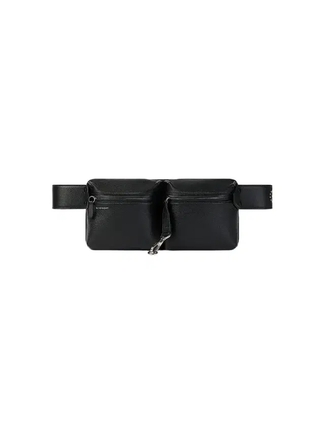 Men's Cargo Belt Bag in Leather with Studs - Black Men's Cargo Belt Bag in Leather with Studs - Black