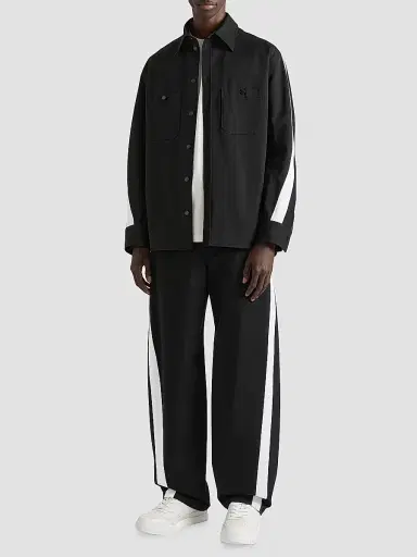 Givenchy Men's Couture Seam Overshirt in Cotton with Gros Grain Detail - Black | Thumbnail 2 Givenchy Men's Couture Seam Overshirt in Cotton with Gros Grain Detail - Black | Thumbnail 2