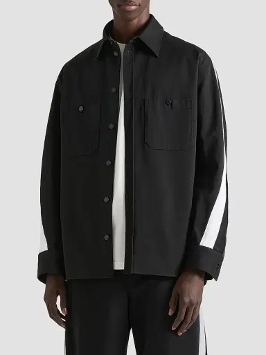 Givenchy Men's Couture Seam Overshirt in Cotton with Gros Grain Detail - Black | Thumbnail 3 Givenchy Men's Couture Seam Overshirt in Cotton with Gros Grain Detail - Black | Thumbnail 3