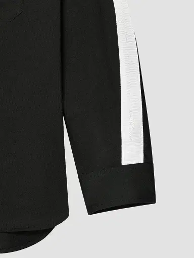 Givenchy Men's Couture Seam Overshirt in Cotton with Gros Grain Detail - Black | Thumbnail 6 Givenchy Men's Couture Seam Overshirt in Cotton with Gros Grain Detail - Black | Thumbnail 6