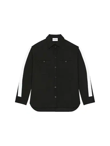 Givenchy Men's Couture Seam Overshirt in Cotton with Gros Grain Detail - Black | Thumbnail 1 Givenchy Men's Couture Seam Overshirt in Cotton with Gros Grain Detail - Black | Thumbnail 1