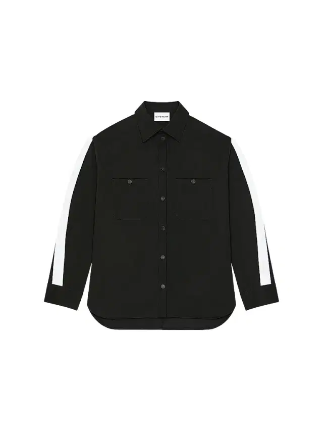 Men's Couture Seam Overshirt in Cotton with Gros Grain Detail - Black Men's Couture Seam Overshirt in Cotton with Gros Grain Detail - Black
