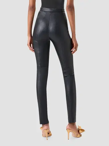 Akris Women's Flame Stretch Leather Skinny Pants - Black | Thumbnail 2 Akris Women's Flame Stretch Leather Skinny Pants - Black | Thumbnail 2