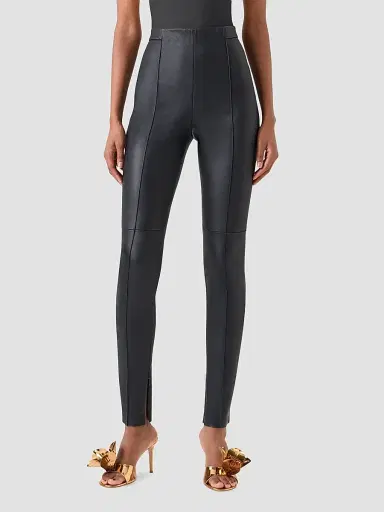 Akris Women's Flame Stretch Leather Skinny Pants - Black | Thumbnail 3 Akris Women's Flame Stretch Leather Skinny Pants - Black | Thumbnail 3