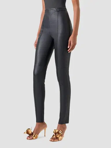 Akris Women's Flame Stretch Leather Skinny Pants - Black | Thumbnail 5 Akris Women's Flame Stretch Leather Skinny Pants - Black | Thumbnail 5