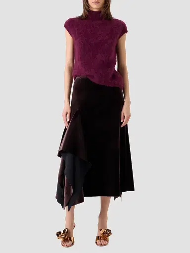 Akris Women's Cashmere Mock-Turtleneck Sweater - Merlot Red - Size 14 | Thumbnail 2 Akris Women's Cashmere Mock-Turtleneck Sweater - Merlot Red - Size 14 | Thumbnail 2