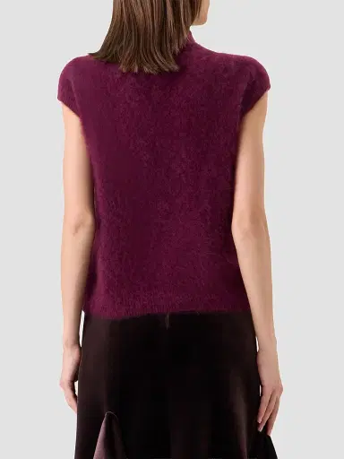 Akris Women's Cashmere Mock-Turtleneck Sweater - Merlot Red - Size 14 | Thumbnail 3 Akris Women's Cashmere Mock-Turtleneck Sweater - Merlot Red - Size 14 | Thumbnail 3