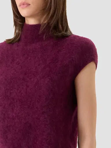 Akris Women's Cashmere Mock-Turtleneck Sweater - Merlot Red - Size 14 | Thumbnail 5 Akris Women's Cashmere Mock-Turtleneck Sweater - Merlot Red - Size 14 | Thumbnail 5