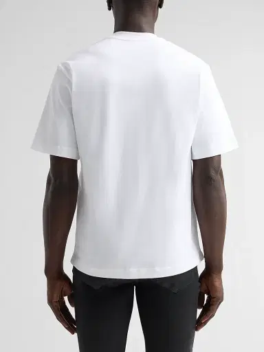 Ferragamo Men's Logo T-Shirt Short Sleeves T-Shirt - Bianco | Thumbnail 3 Ferragamo Men's Logo T-Shirt Short Sleeves T-Shirt - Bianco | Thumbnail 3