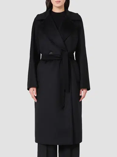 Weekend Max Mara Women's Double Breasted Wool Coat - Black | Thumbnail 3 Weekend Max Mara Women's Double Breasted Wool Coat - Black | Thumbnail 3