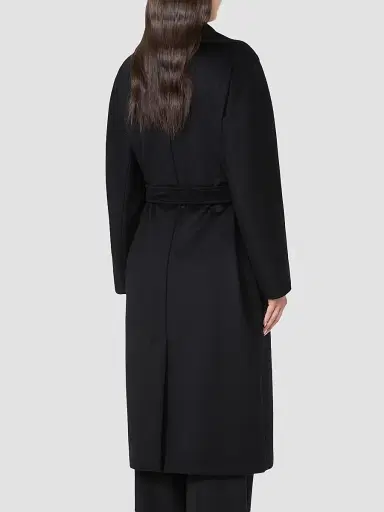 Weekend Max Mara Women's Double Breasted Wool Coat - Black | Thumbnail 4 Weekend Max Mara Women's Double Breasted Wool Coat - Black | Thumbnail 4