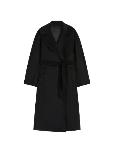 Weekend Max Mara Women's Double Breasted Wool Coat - Black | Thumbnail 1 Weekend Max Mara Women's Double Breasted Wool Coat - Black | Thumbnail 1