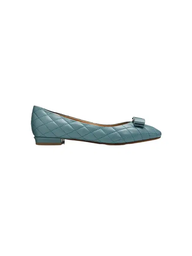 Women's Varina Quilted Leather Ballet Flats - Seaglass Biscotto Women's Varina Quilted Leather Ballet Flats - Seaglass Biscotto