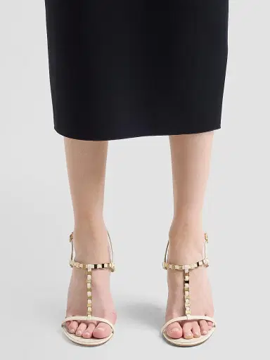 Ferragamo Women's Estea 95MM T-Strap Slingback Sandals - Mascarpone | Thumbnail 2 Ferragamo Women's Estea 95MM T-Strap Slingback Sandals - Mascarpone | Thumbnail 2