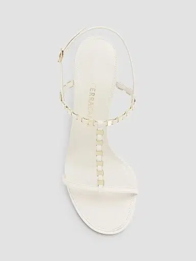 Ferragamo Women's Estea 95MM T-Strap Slingback Sandals - Mascarpone | Thumbnail 5 Ferragamo Women's Estea 95MM T-Strap Slingback Sandals - Mascarpone | Thumbnail 5