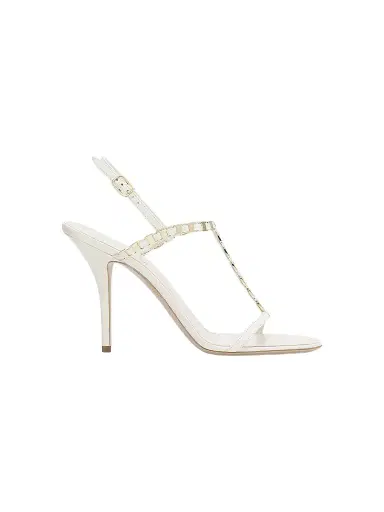 Ferragamo Women's Estea 95MM T-Strap Slingback Sandals - Mascarpone | Thumbnail 1 Ferragamo Women's Estea 95MM T-Strap Slingback Sandals - Mascarpone | Thumbnail 1