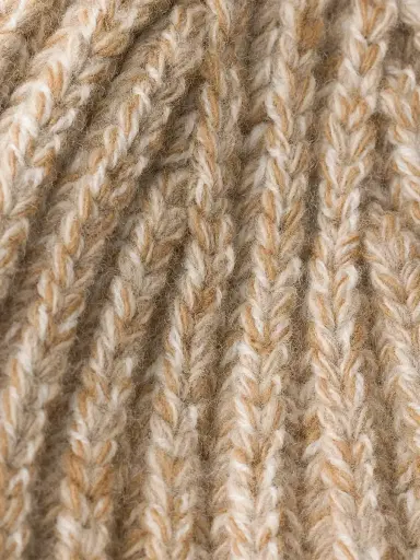 Prada Women's Mouliné Cashmere and Wool Beanie - Beige - Size Large | Thumbnail 2 Prada Women's Mouliné Cashmere and Wool Beanie - Beige - Size Large | Thumbnail 2