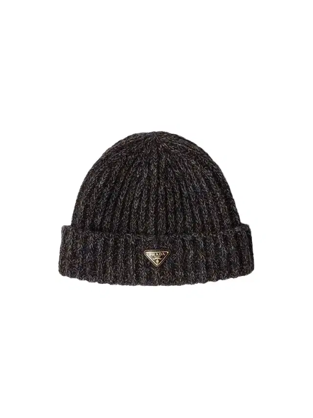 Women's Mouliné Cashmere and Wool Beanie - Dark Blue Women's Mouliné Cashmere and Wool Beanie - Dark Blue