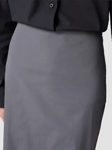 Miu Miu Women's Stretch Poplin Skirt - Grey | Thumbnail 4 Miu Miu Women's Stretch Poplin Skirt - Grey | Thumbnail 4