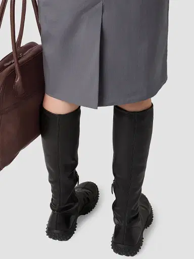 Miu Miu Women's Stretch Poplin Skirt - Grey | Thumbnail 6 Miu Miu Women's Stretch Poplin Skirt - Grey | Thumbnail 6
