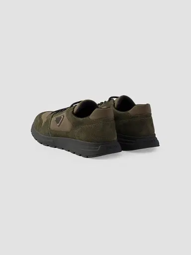 Prada Men's Prax Suede and Re-Nylon Sneakers - Green | Thumbnail 2 Prada Men's Prax Suede and Re-Nylon Sneakers - Green | Thumbnail 2